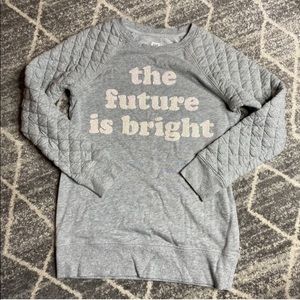 Gap Quilted Pullover Shirt Gray